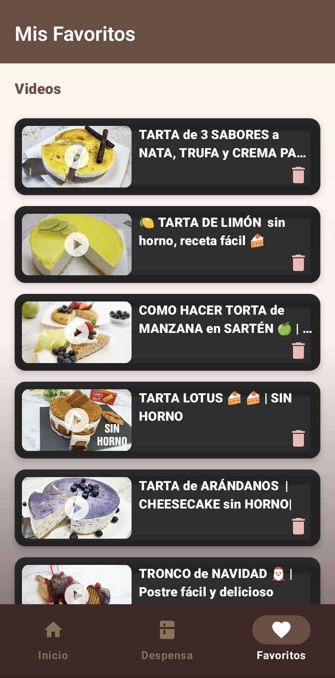 Mis favoritos